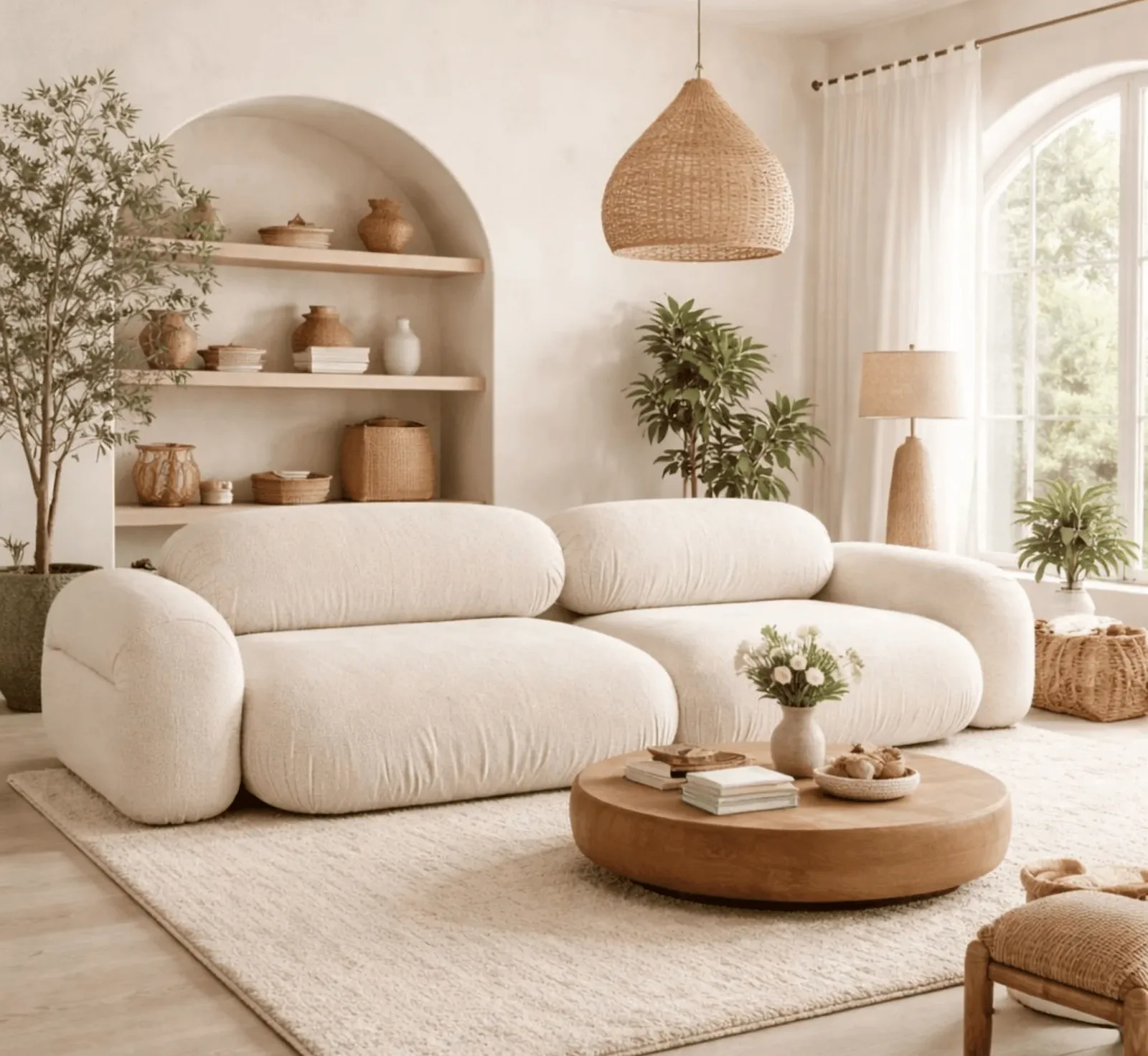 Cocoon Curved Luxury Lounge Suite - Treescape Living Design TS-LIV-06