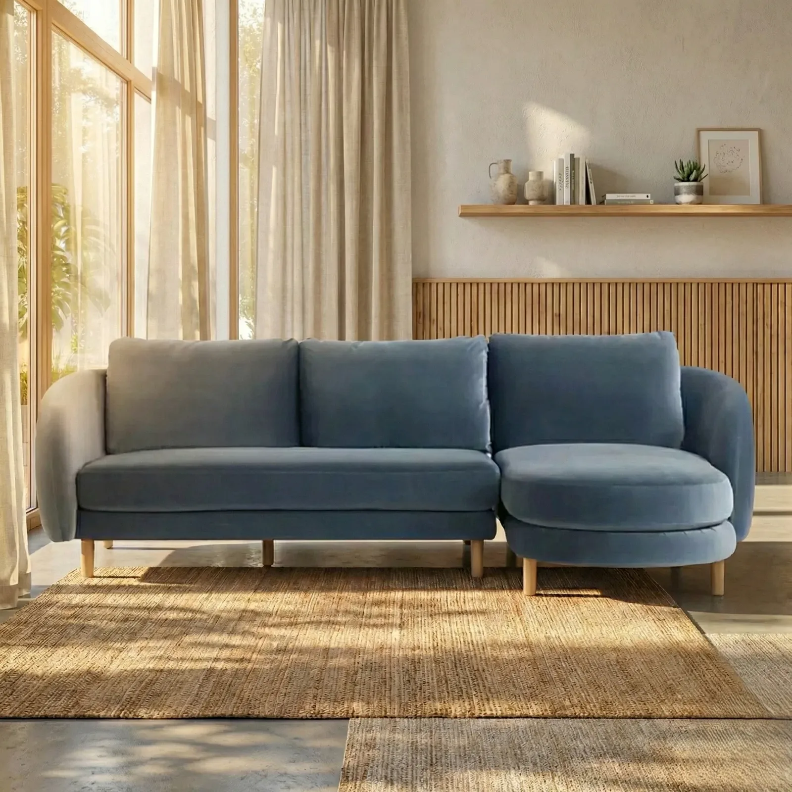 Warm Contemporary Modular Seating - Treescape Living Design TS-LIV-08